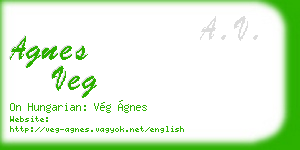 agnes veg business card